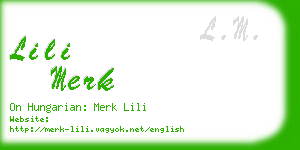 lili merk business card